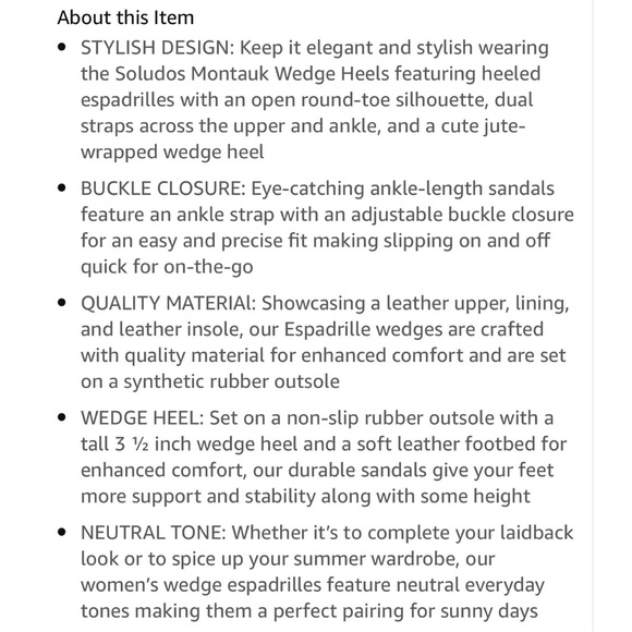 Soludos Montauk Espadrille Wedge Sandal | Size 9.5 - Picture 6 of 16